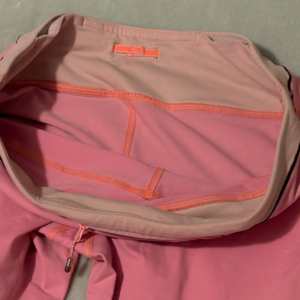 Lululemon Run Pace Tight 25" Bleached Coral Athletic Leggings Zip Pocket Size 8 - Picture 6 of 9